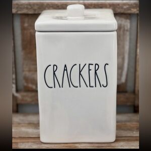 Rae Dunn crackers square canister